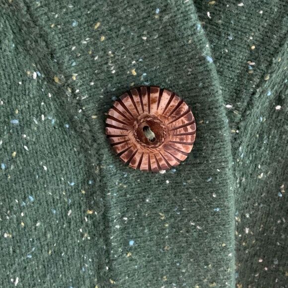 J. JILL Green Speckled Angora Blend‎ Button Cardigan Sweater Size Medium - Picture 6 of 11